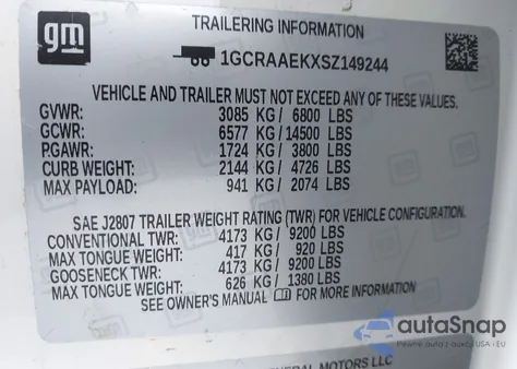 2025 Chevrolet Silverado 1500 2Wd Standard Bed Wt from USA, damaged, VIN 1GCRAAEKXSZ149244